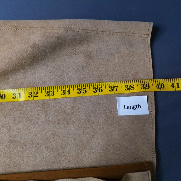 Philosophy Womens Trench Coat XS Tan Faux Suede Minimalist Quiet Luxury Timeless - Picture 10 of 13